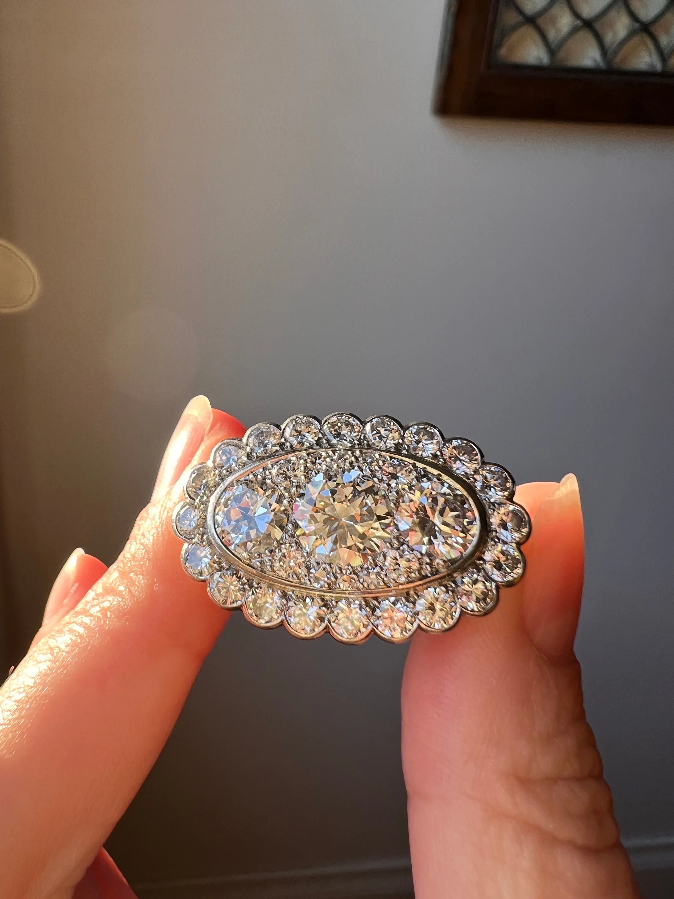 Vintage VAN CLEEF & ARPELS Boxed 5.25 Carat Transitional Cut Diamond Ring Heavy 22g 18k Gold Platinum Vtg to Antique Art Deco Special in Original Box - Image 10